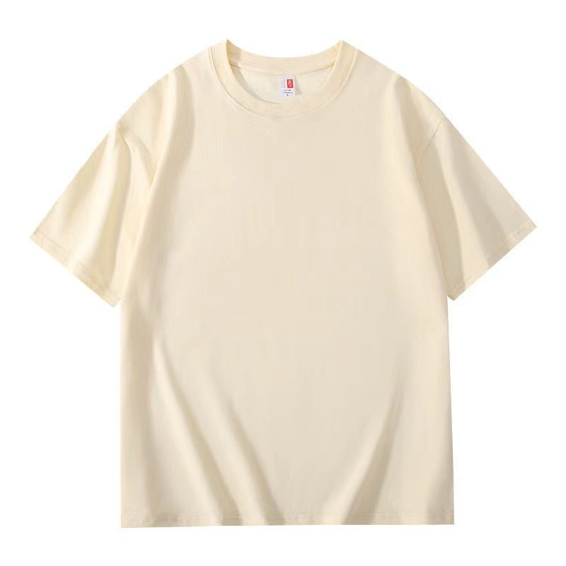 230G Heavy Cotton Short-sleeved T-shirt Women's Loose White Base Shirt Summer Japanese Shoulder T-shirt Women's Top