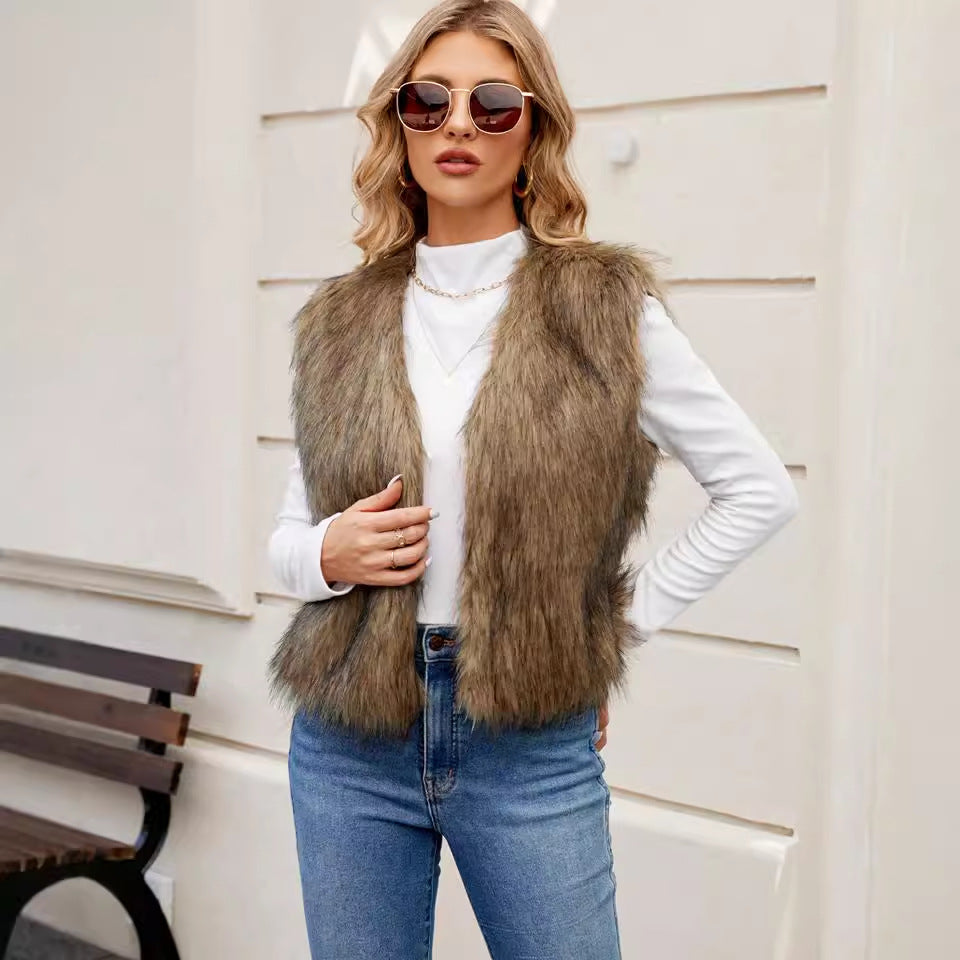 F0598 women's imitation fur