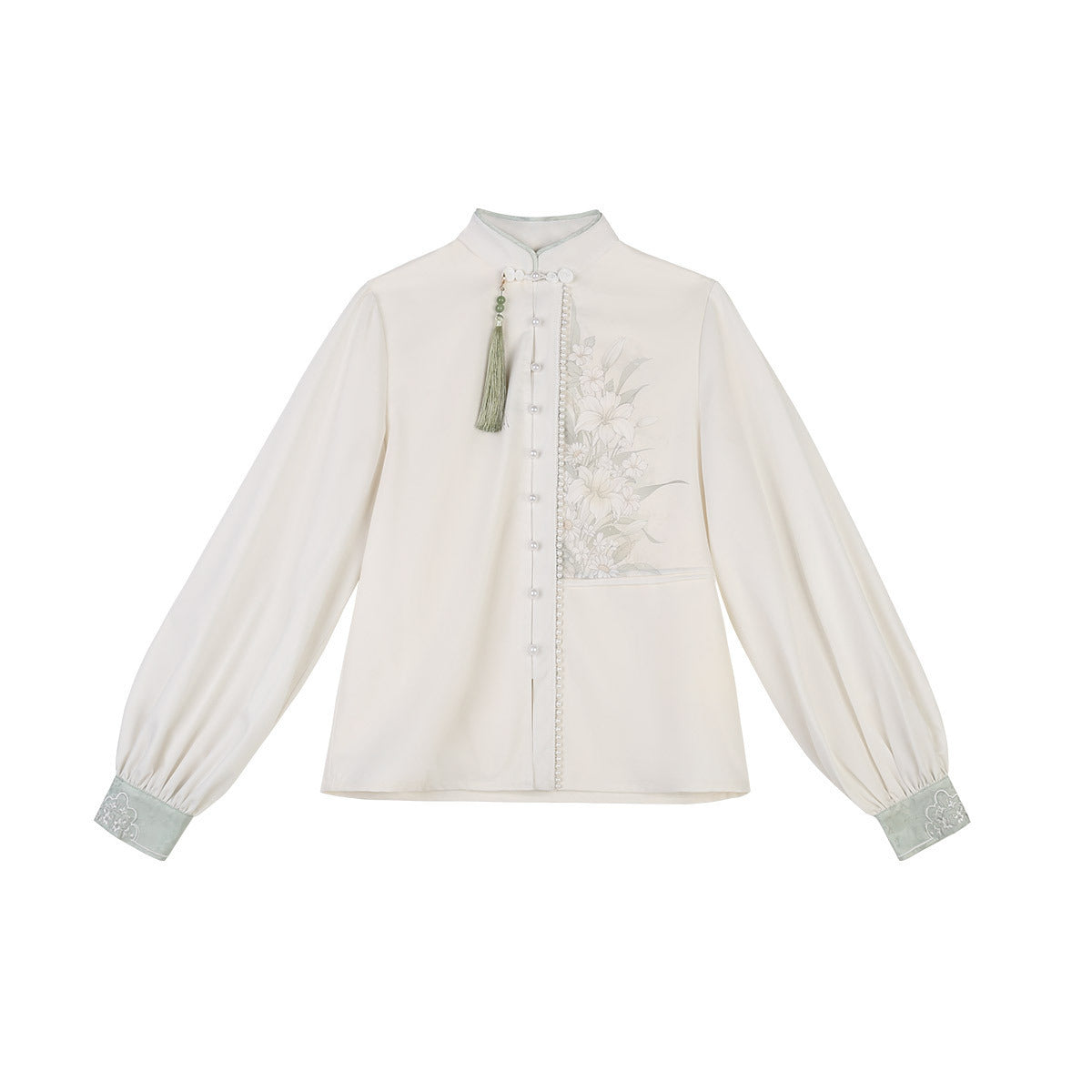 Original and Poetry Han Clothing Women's Chinese Style Improved Han Element Shirt Shawl overskirt suit 8923