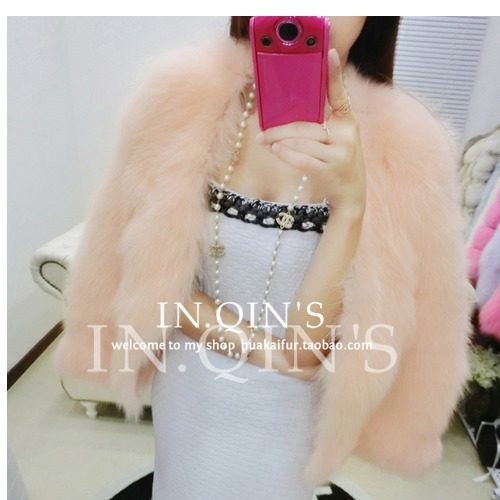 2025 autumn and winter New Korean style Haining faux fox fur short coat women's fur coat slim fit slimming
