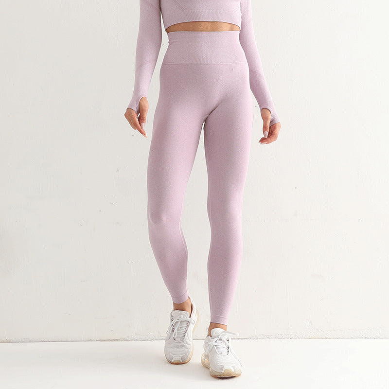 Peach Internet Popular European and American Seamless Yoga Pants Hip Breathable Yoga Clothes Tight High Waist Sports Base Fitness Pants for Women