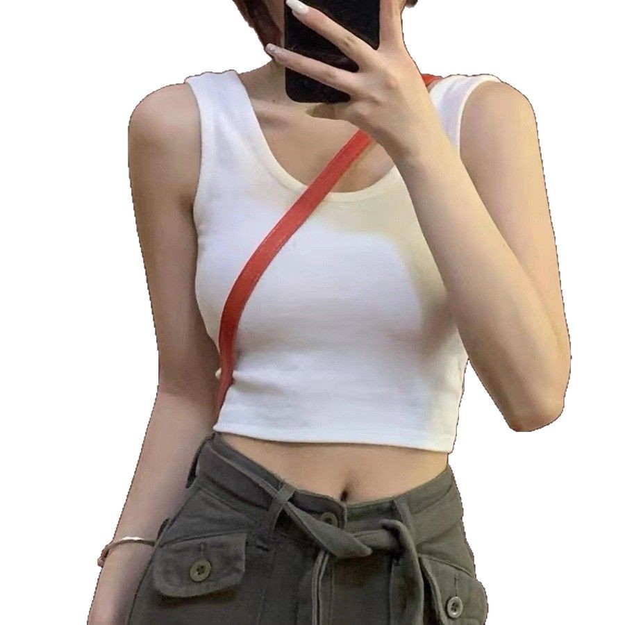 Welfare 2025 new hot girl camisole women's short Joker bottoming top women's cross-border factory wholesale