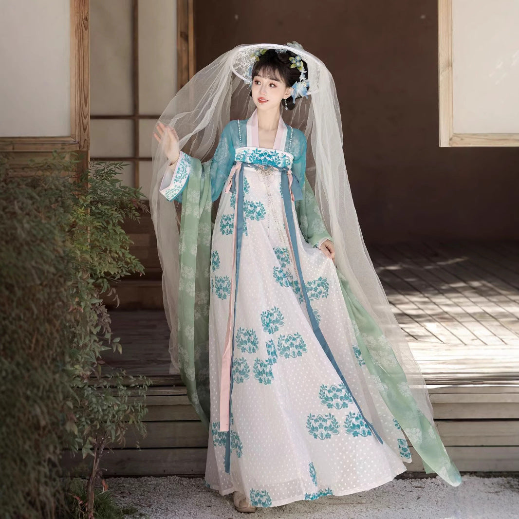 Original Tang-made Hanfu Women's 2025 New Chest-length Skirt Restoration Style Daily Fairy Ancient Suit Spring, Summer and Autumn suit