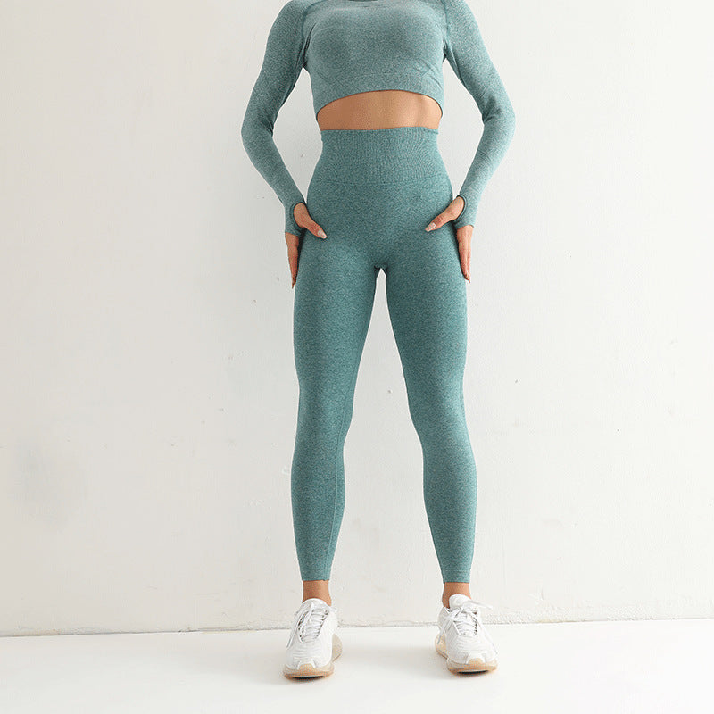 Peach Internet Popular European and American Seamless Yoga Pants Hip Breathable Yoga Clothes Tight High Waist Sports Base Fitness Pants for Women