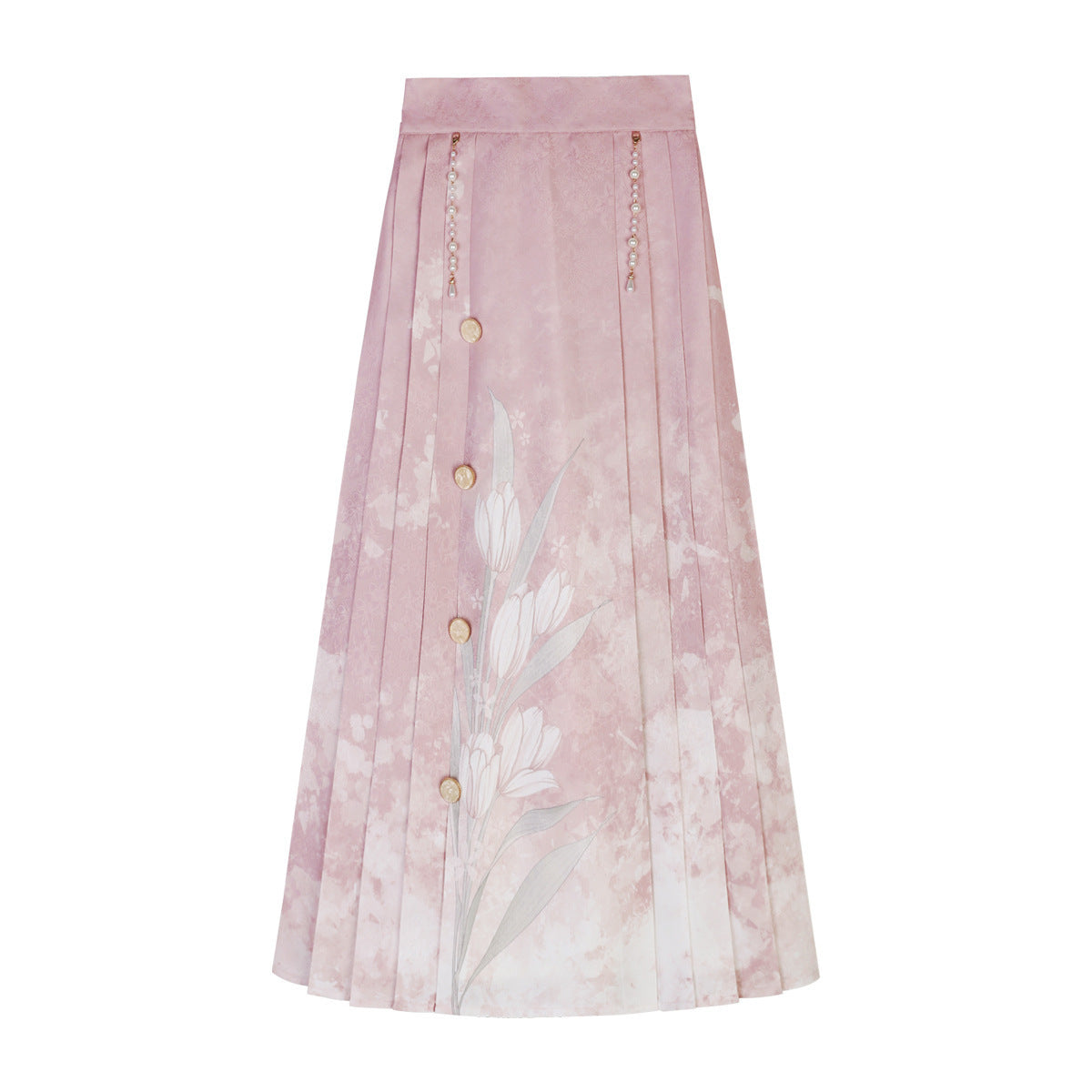 Original Tulip Hanfu Women's Chinese Style Improved Han Element Top Half Skirt suit 7013