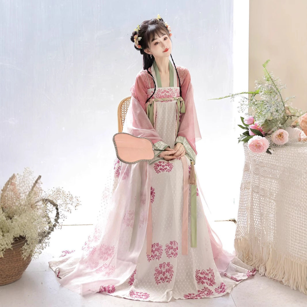 Original Tang-made Hanfu Women's 2025 New Chest-length Skirt Restoration Style Daily Fairy Ancient Suit Spring, Summer and Autumn suit