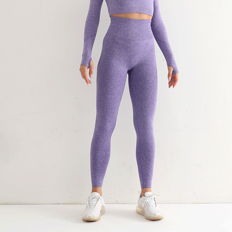 Peach Internet Popular European and American Seamless Yoga Pants Hip Breathable Yoga Clothes Tight High Waist Sports Base Fitness Pants for Women