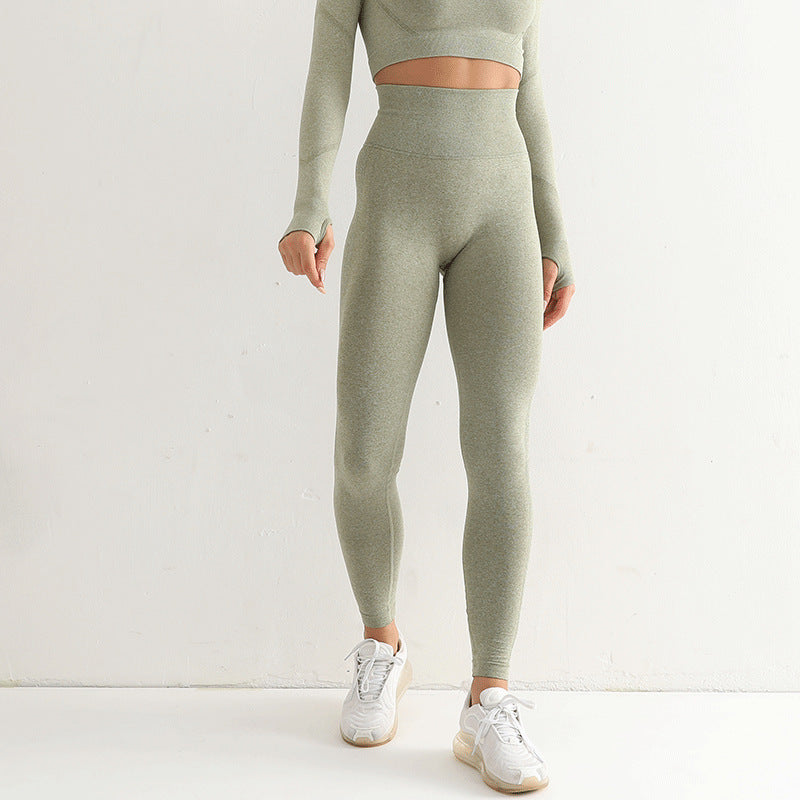 Peach Internet Popular European and American Seamless Yoga Pants Hip Breathable Yoga Clothes Tight High Waist Sports Base Fitness Pants for Women