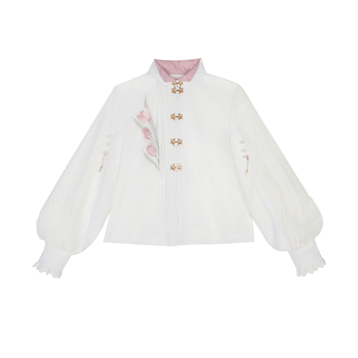 Original Tulip Hanfu Women's Chinese Style Improved Han Element Top Half Skirt suit 7013