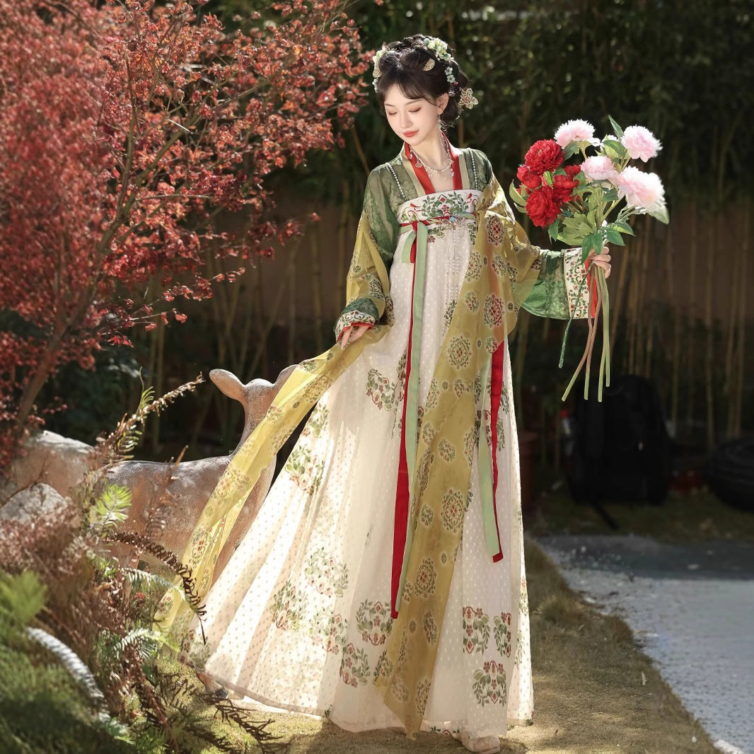 Original Tang-made Hanfu Women's 2025 New Chest-length Skirt Restoration Style Daily Fairy Ancient Suit Spring, Summer and Autumn suit