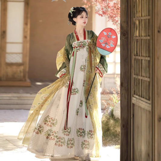 Original Tang-made Hanfu Women's 2025 New Chest-length Skirt Restoration Style Daily Fairy Ancient Suit Spring, Summer and Autumn suit